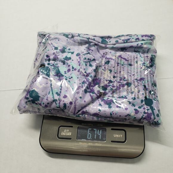 Athletic Works Leggings Girls XL 14-16 Purple Multicolor Paint Splatter Active - Picture 14 of 14